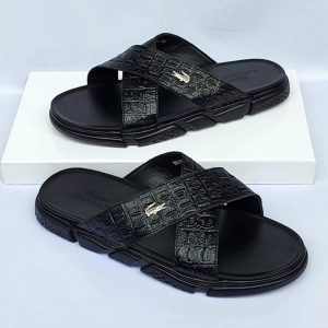 Lacoste Croc Leather Slippers