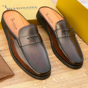 pure leather men's half shoe
